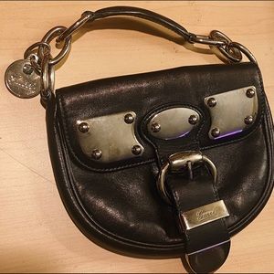 Gucci Mini Romy Cocktail Bag (Black Leather)